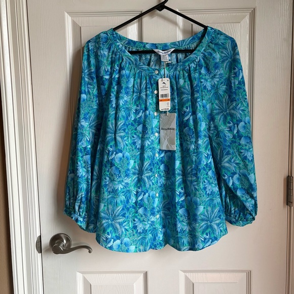 Tommy Bahama 3/4 Sleeve Oversized Top - Picture 5 of 11